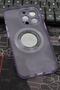 iPhone 14 Pro Compatible Purple Color Semi-Transparent Slim Hard Cover Case with Camera Lens Protection - 5