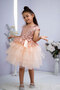Girl's Sequined Tulle Dress Salmon - 5