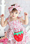 Girl's Cherry Dress with Bag and Headband
