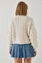Women's Ecru Braided Fringed Knitwear Sweater 20246302 - 6