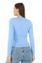 V-Neck Slim Fit T-Shirt-Blue - 9