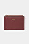 9756 Genuine Leather Special Design Zippered Women's Wallet Claret Red - 4