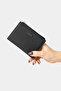 9756 Genuine Leather Special Design Zippered Women's Wallet Black - 8