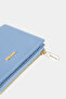 9756 Genuine Leather Special Design Zippered Women's Wallet Baby Blue - 7