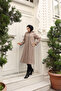 Hooded Zippered Pocket Cashew Coat - 3