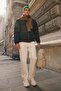 معطف رجالي مقاوم للماء باللون الأزرق الداكن - 4