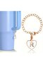 Letter R Heart Thermos Compatible White Charm Accessory Hanging Ornament