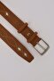 Women's Rectangle Buckle Faux Leather Casual Belt E1356Axns - 2