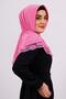 Pink Practical Ready-made Interlocking Hijab Scarf Viscose Fabric with Snap Fasteners Lace 2105_04 - 2