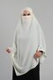 Ecru Practical Ready-To-Wear Hijab Scarf with Crepe Laces and Souffle Hijab 2313_27