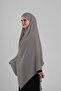 وشاح حجاب عملي من فرو المنك الخفيف - كريب برباط علوي سهل التركيب Sufle Hijab 2313_56 - 3
