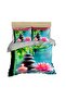 Green Bamboo and Candle 3D Digital Double Duvet Cover Pillow Set
