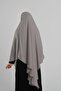 وشاح حجاب عملي من فرو المنك الخفيف - كريب برباط علوي سهل التركيب Sufle Hijab 2313_56 - 4