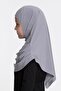 Gray Practical Ready-to-Plug Children's Hijab Bone Sandy Fabric Self-bonded 78_15 - 3