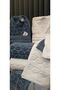Family Bathrobe Set Hazal 8 Piece 100% Cotton Indigo-cream Boxed - 4