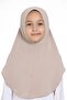 Beige Practical Ready-made Young Hijab Bonnet Sandy Fabric Plain Hijab 2312_12