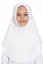 Cream Practical Ready-made Young Hijab Bonnet Sandy Fabric Plain Hijab 2312_40 - 6