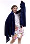 Polar Winter Navy Blue Scarf Shawl - 2