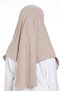 Beige Practical Ready-made Young Hijab Bonnet Sandy Fabric Plain Hijab 2312_12 - 4