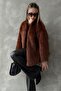 Coffee Plush Coat |   F1608