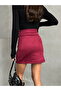Pocketed Skirt - Burgundy |   F1572 - Burgundy - 5