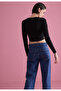 Women's V-Neck Black Long Sleeve Blouse - 6