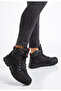 Black Daily Cold and Waterproof Trekking Guaranteed Sturdy Non-Slip Rubber Sole Comfortable Boots - 2