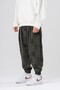 Jacquard Pattern Elastic Waist and Leg Pleated Baggy Shalwar