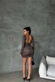 Women Leopard Back and Chest Low-Cut Mini Dress Dpdf079 - 4