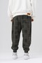 Jacquard Pattern Elastic Waist and Leg Pleated Baggy Shalwar - 2
