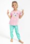 Pink Positive Stay Double Suit for 2-15 Years Old Girl - 2