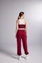 Elastic Leg Constrast Stitched Rhode Sweatpants Burgundy - 5