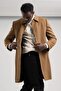 Collar Classic Cut Buttoned Long Bowl Men's Coat - 2