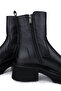 Women's Genuine Leather Black Floater Casual Boots - 4