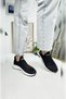 Casual Women's Men's Sneakers Breathable Walking Laceless Flexible Black White Sports Shoes 041F - 8