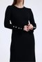 Women's Corduroy Ruffles Knitwear Dress - 4