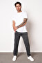 Black-navy blue-anthracite Men's Zipper Pocket Embroidery Detailed Straight Leg Comfortable Cut 3-Piece Sweatpants - 5