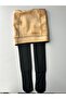 Fit-Looking Skin-Like Elastic Fleece Thermal Plush Tights - 2