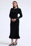 Women's Corduroy Ruffles Knitwear Dress - 2
