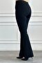 Steel Knitted Trousers with Slit Cuffs and Spanish Cuff Ribbed Stitching - 3
