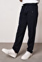 Navy-gray Men's Zipper Pocket Embroidery Detailed Straight Leg Relaxed Cut 2-Piece Sweatpants Pack - 2