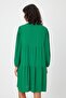 Buttoned Mandarin Collar Tiered Ruffled Comfort Fit Dress (B24-00234) - 6