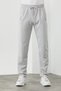 Gray Men's Zipper Pocket Embroidery Detailed Straight Leg Relaxed Cut Sweatpants