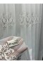 Lantana Gold Detailed 1/3 Frequent Pleated Tulle Curtain Apm - 6