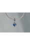 Blue Heart Shaped Stainless Steel Charm