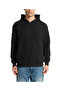 Men's Black Sweatshirt with Ck Print - Hooded, Long Sleeve, Relaxed Fit 000Nm2716E-Ub1