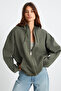 Belia Women's Khaki Sweatshirt - 5