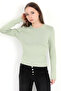 Women's Green 100% Polyamide Stretchy Crew Neck Knitwear Body - 2002 - 3