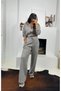 Women's High Waist Belt and Hooded Gray Raster Suit - 4