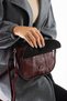 Women's Genuine Leather Daily Use Shoulder Bag and Crossbody Bag Burgundy - 5